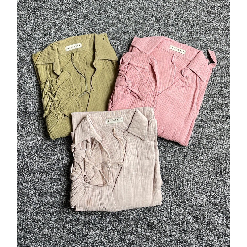 Outerres - CAILY TUNIK | Atasan Tunik Wanita Flowy V Neck Kerah