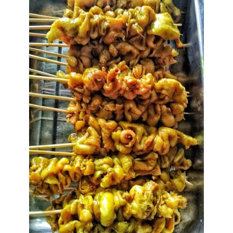 

sate kulit goreng