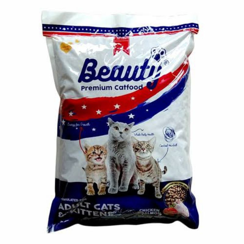 Grab-Gojek Makanan Kucing Beauty All stages Repack Paket 10Kg-Pakan Kucing Adult&amp;Kitten