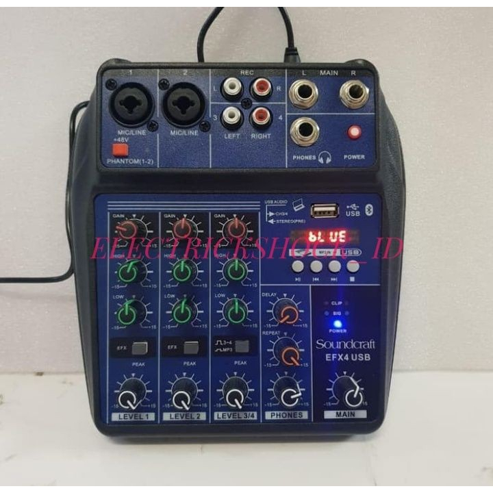 MIXER AUDIO SOUNDCRAFT EFX 4 / SOUNDCRAFT EFX4 4 CHANNEL USB-BLUETOOTH