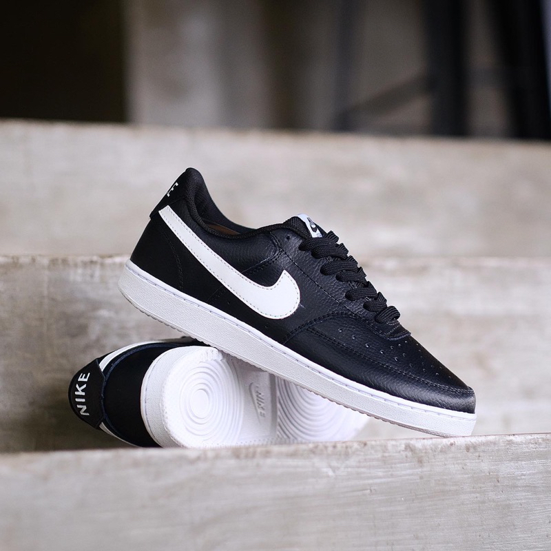 Sepatu Nike Court Vision 2.0 Black White Original