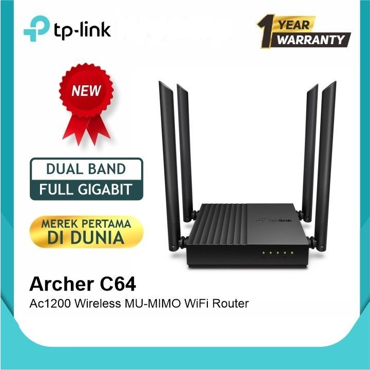 Tp-link Archer C64 AC1200 Wireless MU-MIMO WiFi Router