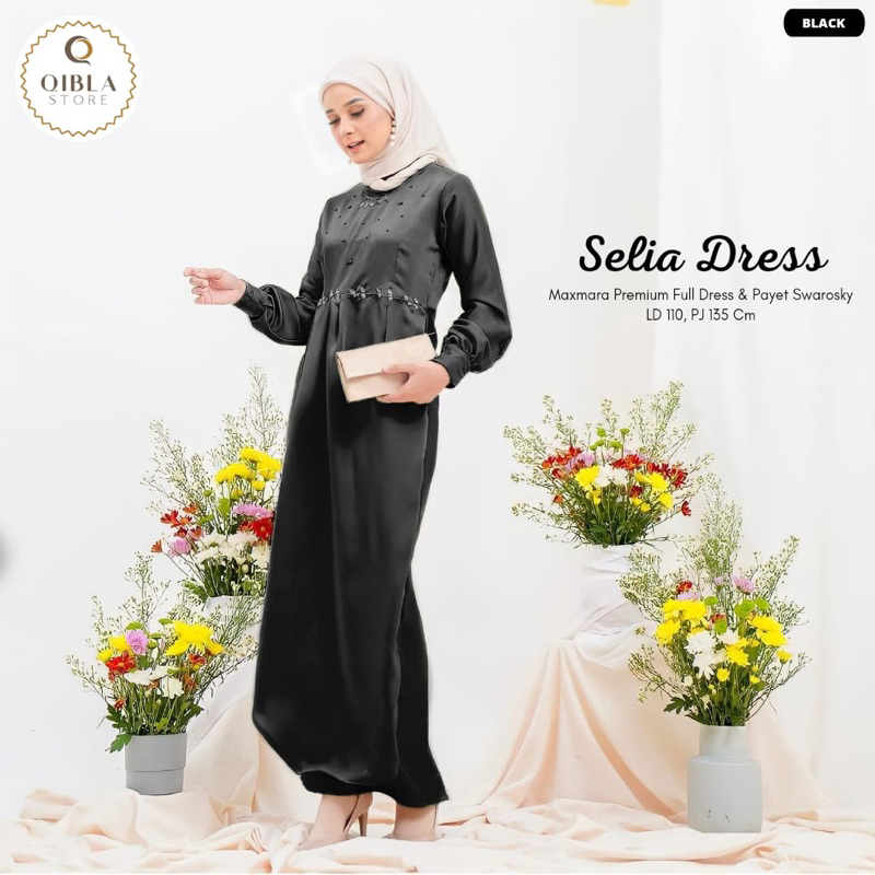 Model Baju Gamis Polos Modern Terbaru | SELIA DRESS | Fashion Polos Wanita Simpel dan Trendi | Dress