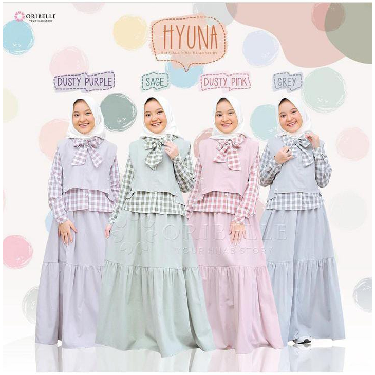 Rayila Dress Kids/Dress Set Rompi Anak/Dress Anak Perempuan 8-12 Tahun/Dress Anak Bahan Katun/Fashio
