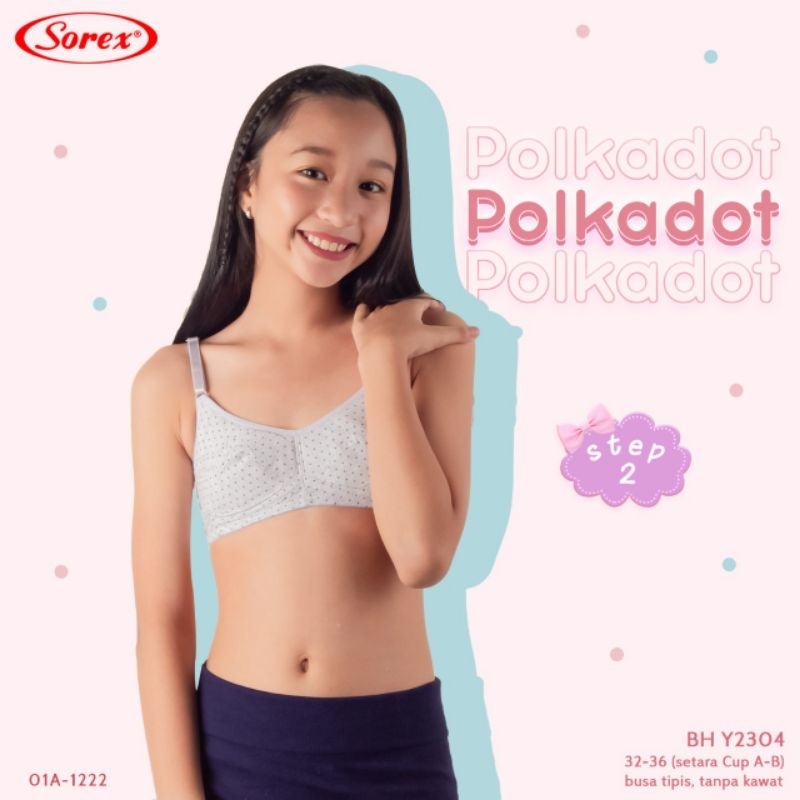 Sorex Young miniset kode Y 2304 step 2 (32-36)bra/bh remaja polkadot