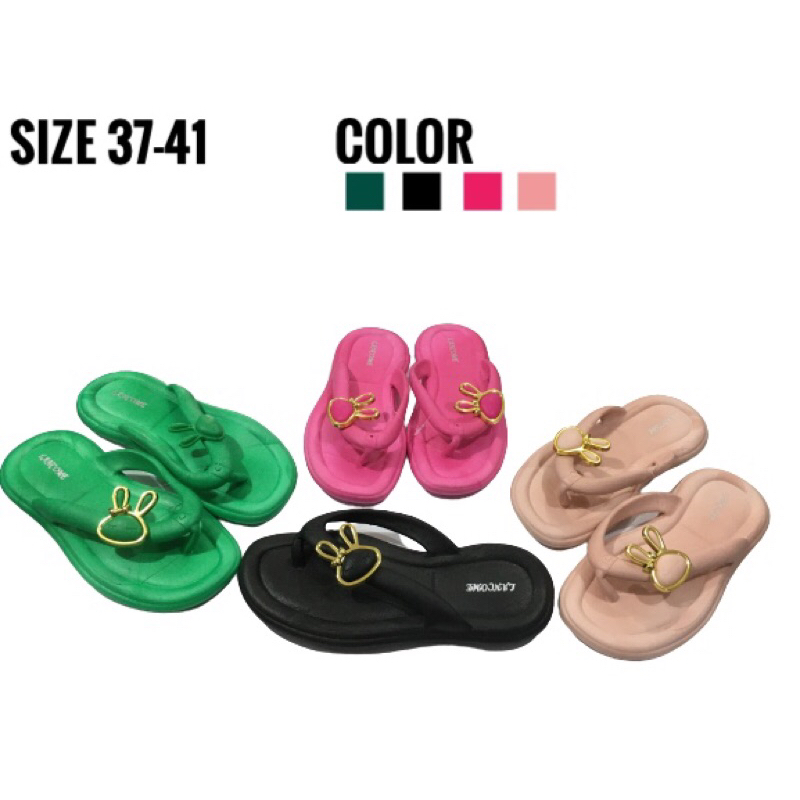 sandal cewe jepit lancome tali rabbit