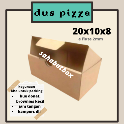 

Dus/Kardus/Box Pizza/Barang uk.20x10x8 cm Kemasan Diecut (Baru)