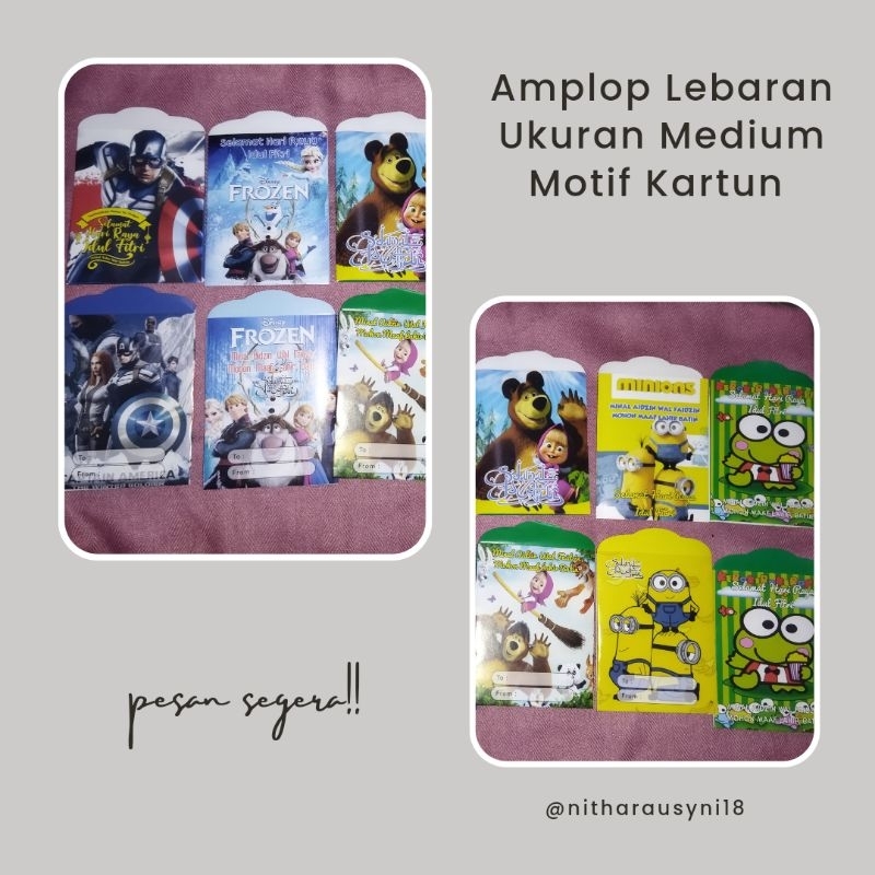

Amplop THR Lebaran Ukuran sedang Motif Kartun
