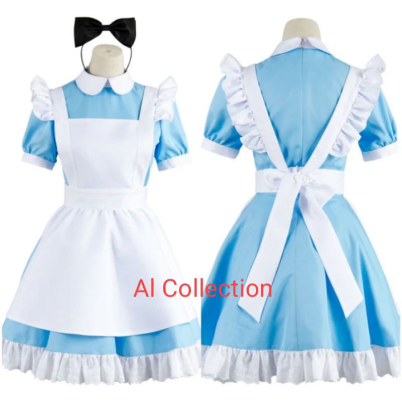 Costume Cosplay Maid Blue Versi Alice &amp; Marry