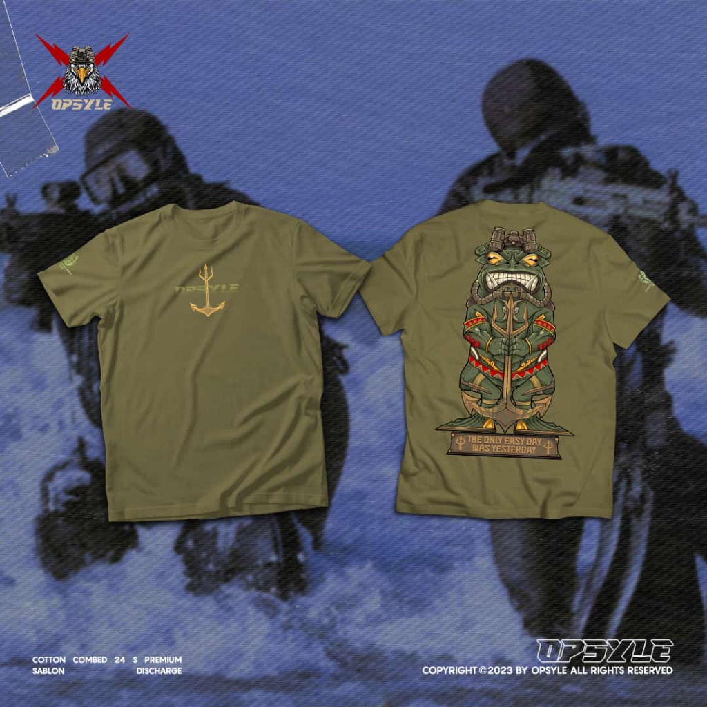 T-Shirt The Only Easy Day Was Yesterday FROGMAN