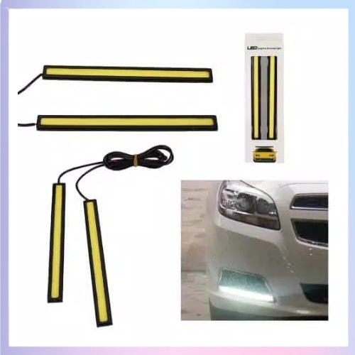 Lampu LED DRL Plasma COB 17CM Lampu LED Strip Depan Mobil Motor 17 CM