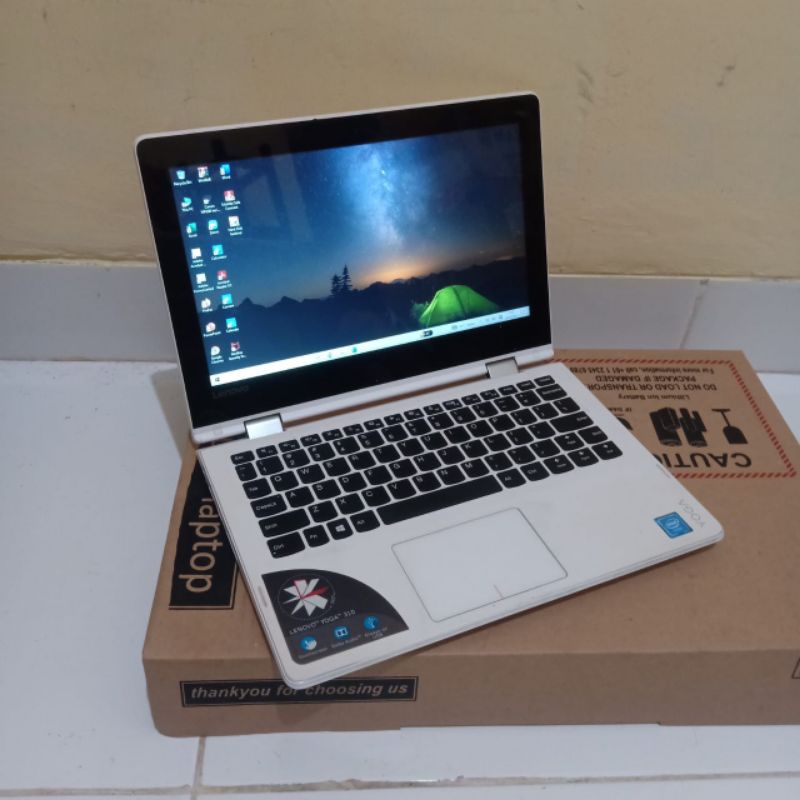 Laptop 2 in 1 lenovo yoga 310 Bisa Flip Jadi Tab tauchscreen Celeron N3050 Ram 4GB/500GB Windows 10