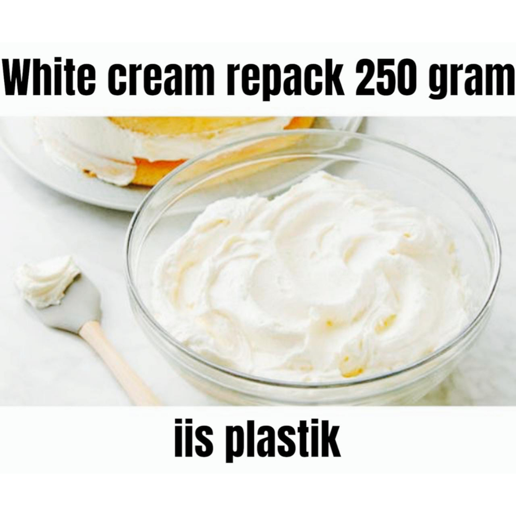

KRIM DEKORASI / BUTTER CREAM / KRIM KUE / KRIM PUTIH (LANGSUNG PAKAI) 250 gram