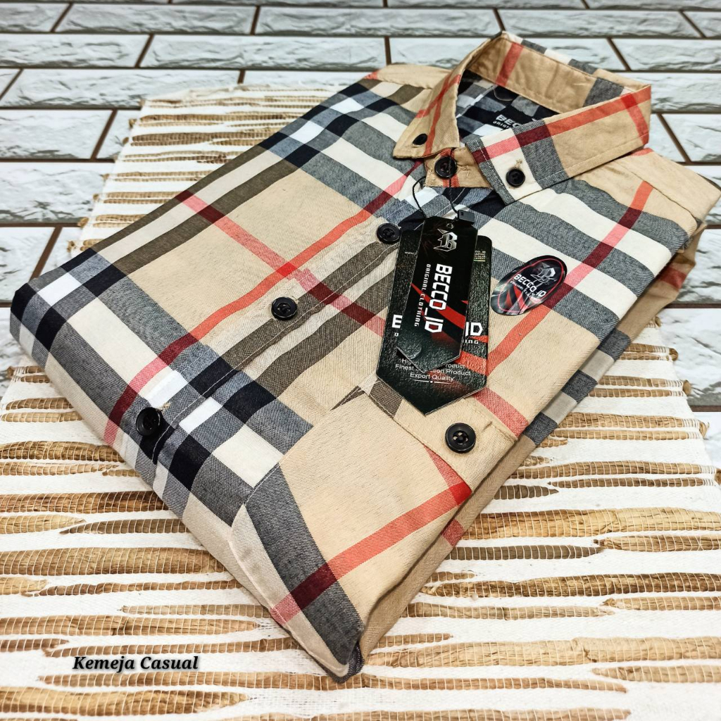 kemeja pria lengan pendek casual premium - kemeja casual lengan pendek motif kotak kotak terbaru - kemeja lengan pendek katun import