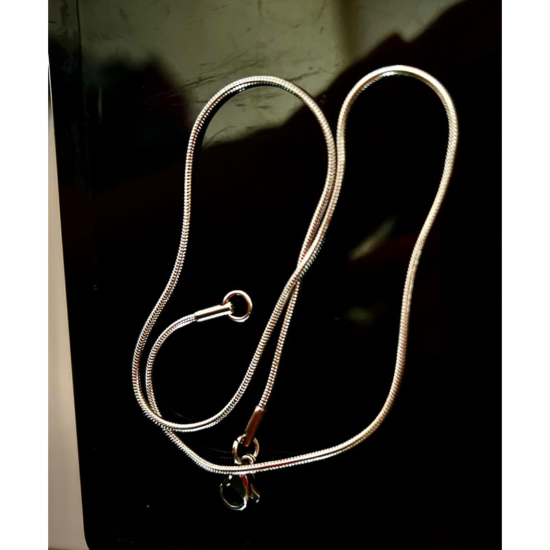 kalung belut lidi titanium uk45cm berlapis emas