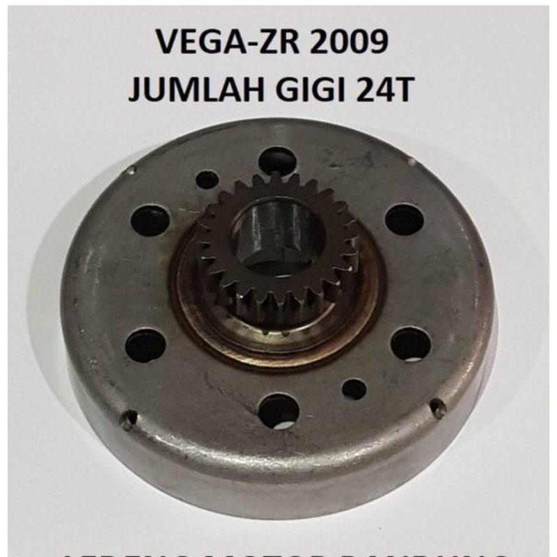 RUMAH KAMPAS GANDA KOPLING / MANGKOK KAMPAS GANDA KOPLING MATA 24T VEGA ZR LAMA TAHUN 2009 SAMPAI TA