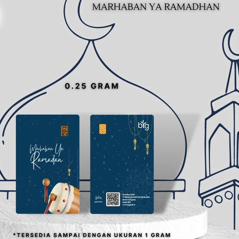 Idul Fitri Series 2023 New Edition Logam Mulia Emasin Mini BIG Gold Emas 24K 1 0,5 0,25 | 0.5 0.25 g