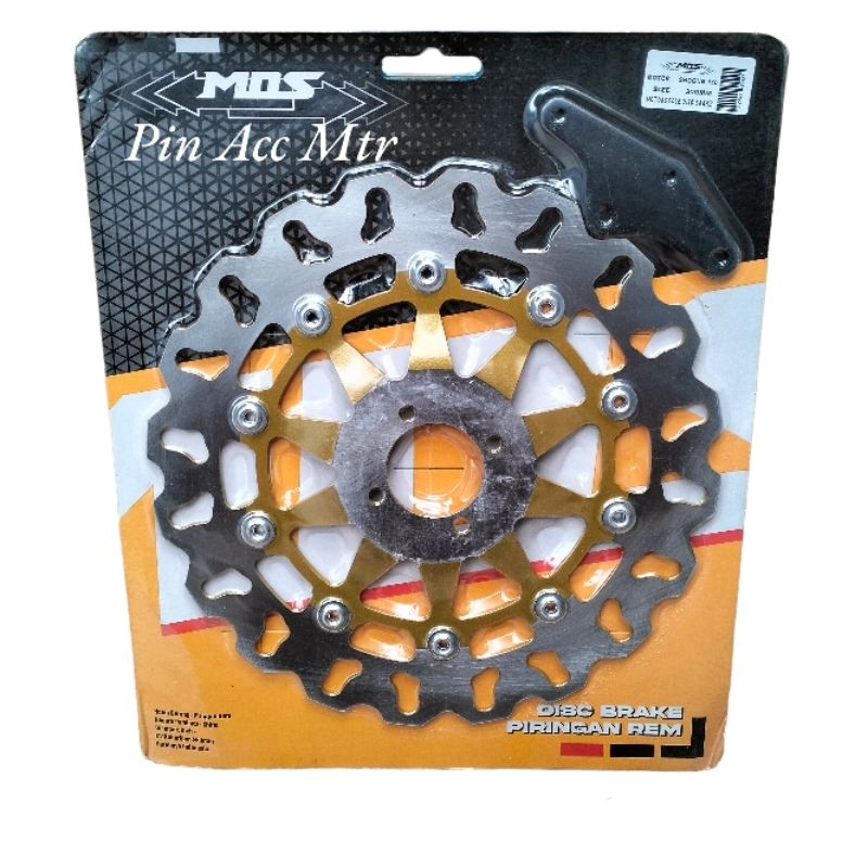 PIRINGAN DISC CAKRAM DEPAN VARIASI MODEL PSM 300MM PLUSE BREKET MOTOR SHOGUN 110 / SATRIA FU 2 TAK HIU/Suzuki Thunder 125/CEKUNG