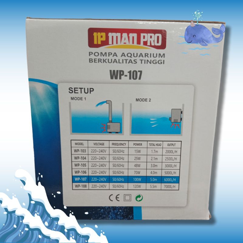 Promo Pompa Kolam Hidroponik IP MAN PRO WP 107