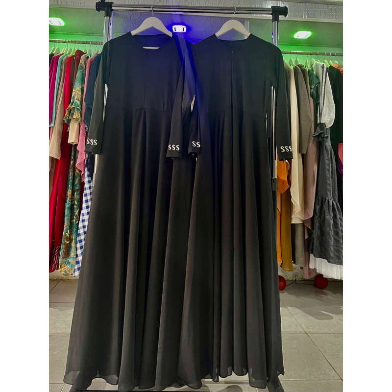 dress sss hitam ummi syani syari