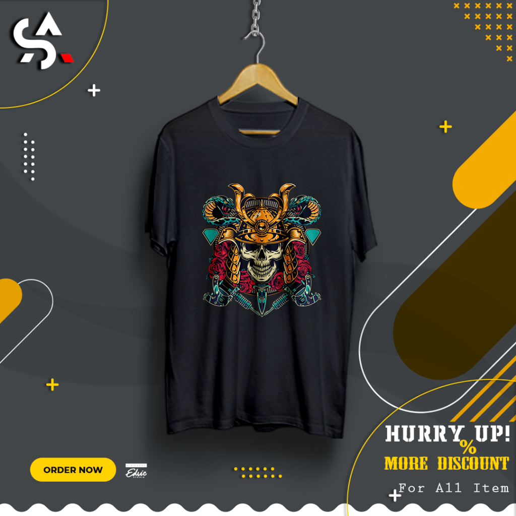baju kaos M1 - Samurai - 14 pria distro t shirt murah keren dewasa Baju distro Kaos pria wanita