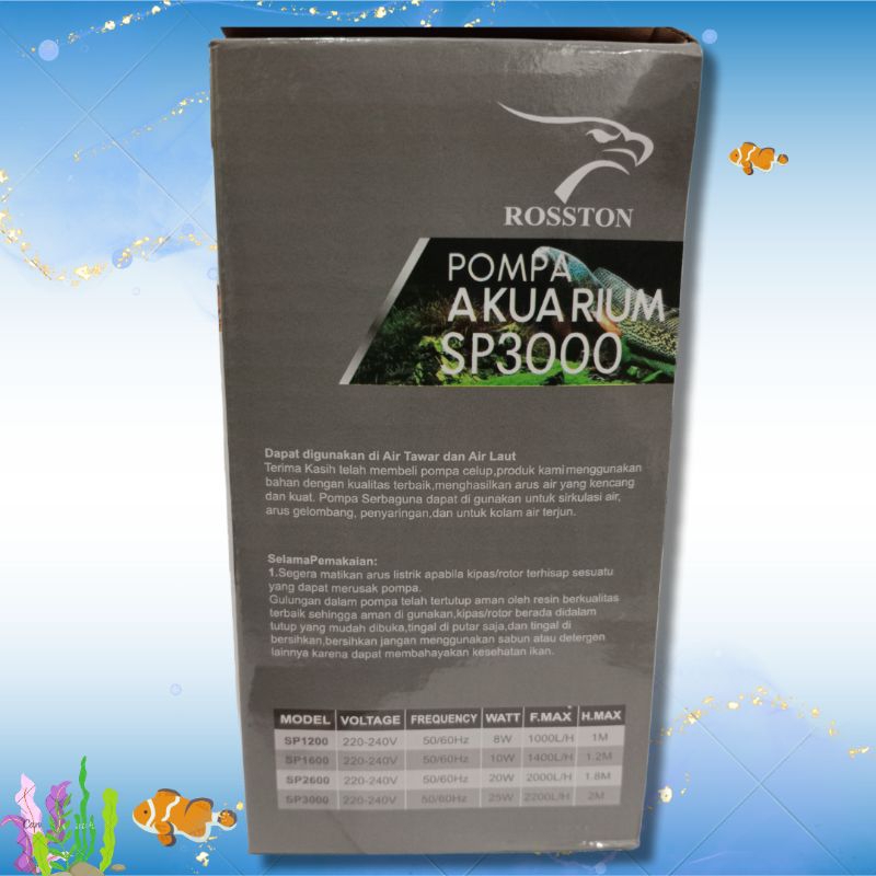 PROMO MURAH Pompa Kolam Aquarium ROSSTON SP 3000