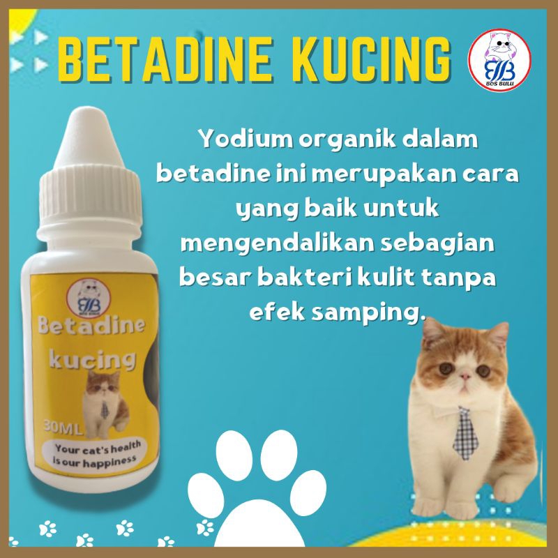 betadine obat antiseptik luka kucing 30ml