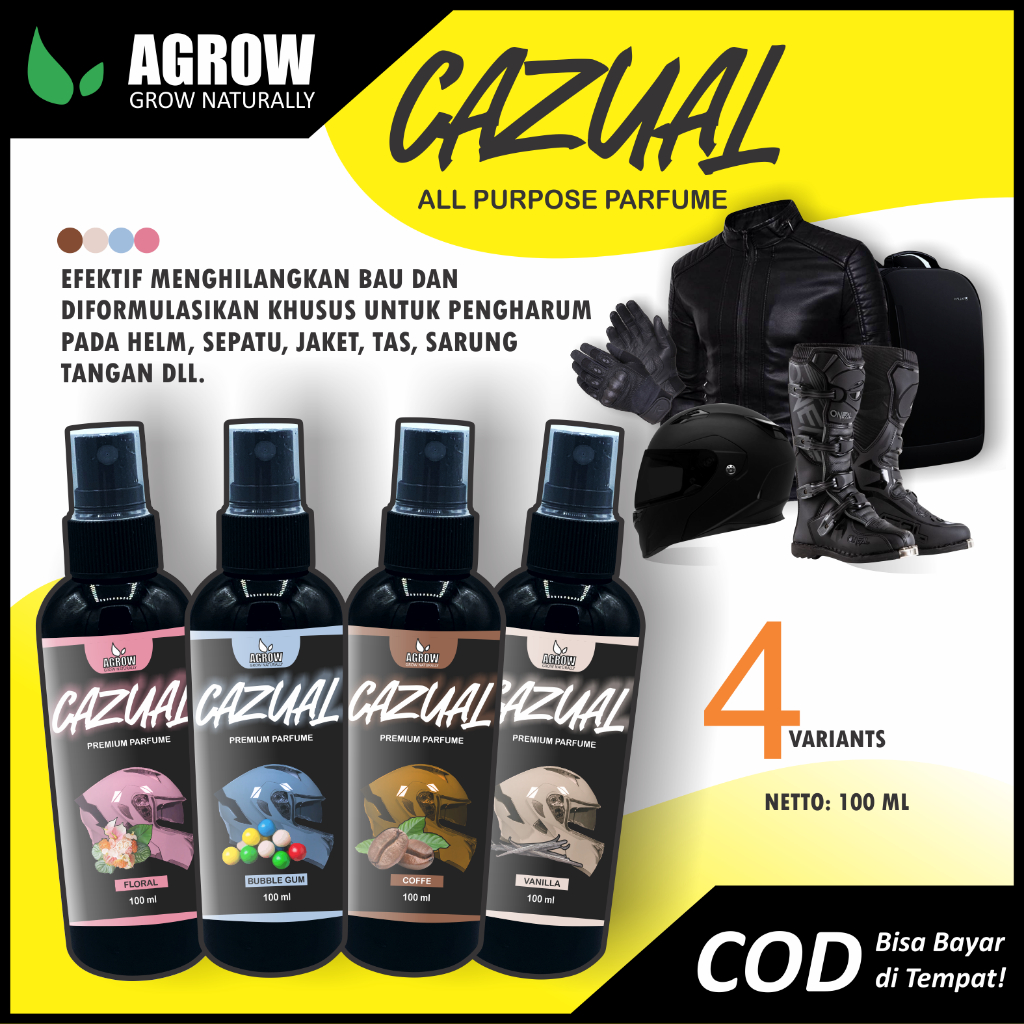 CAZUAL Parfum Aroma Vanilla Helm Sepatu Penghilang Bau Anti Bakteri Pengharum Tas Pewangi Jaket By Agrow