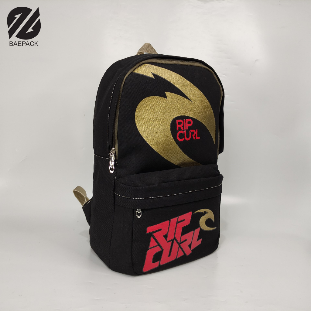 Tas Ransel Pria Dewasa Premium Rip Curl Gold Hitam Original Baepack / Tas Backpack Cowok / Tas Punggung / Tas Sekolah / Tas Kanvasa