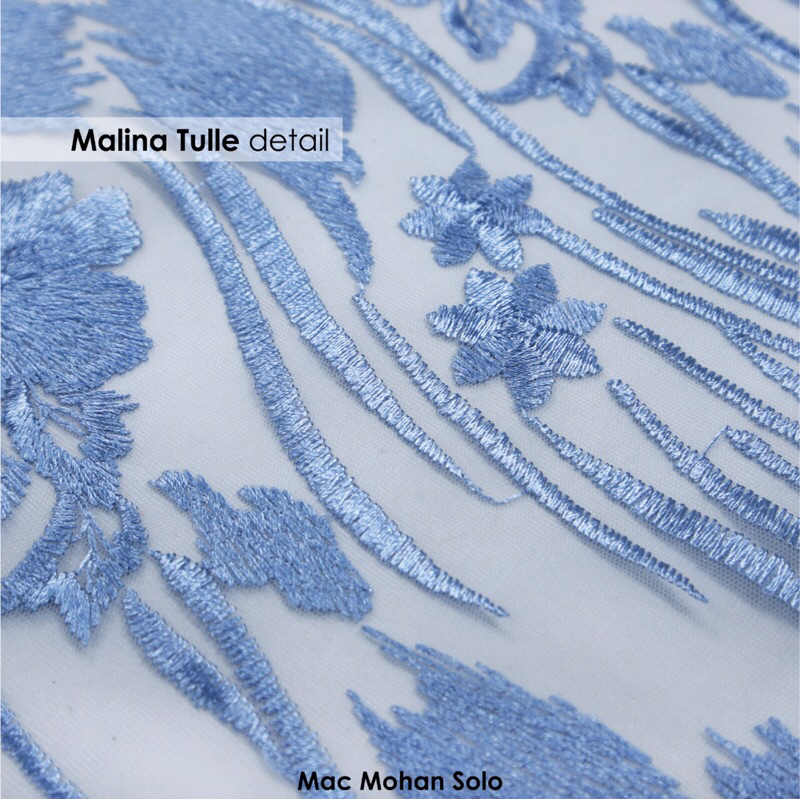 [NEW ARRIVAL] MALINA TULLE BORDIR EMBRODERY PREMIUM TILE IMPORT NEW DESIGN PER 0.5M BY MACMOHAN SERAGAM BRIDESMAID AMOG TAMU KEBAYA TERBARU