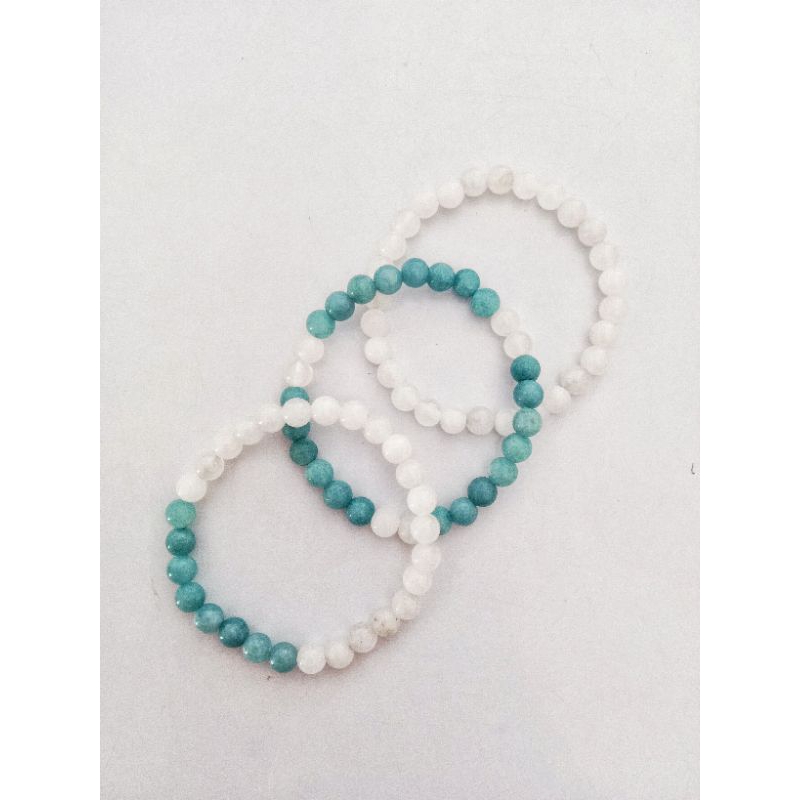 gelang batu alam dewasa blue/putih