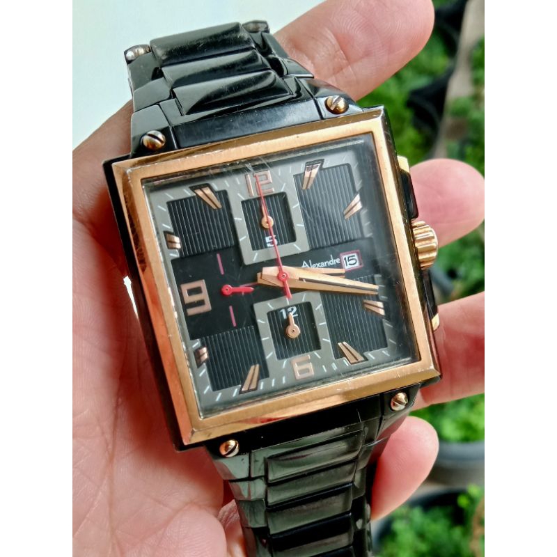 Alexandre Christie Cronograph 6108MC Black Gold