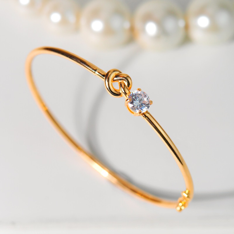 Gelang Emas Pipo Solitaire Sampul Samping- Toko Emas Gadjah