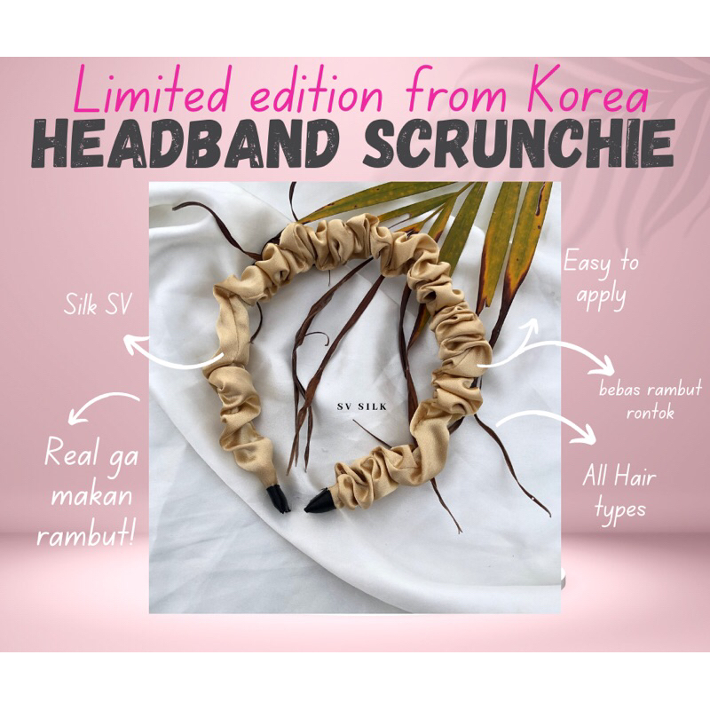 BANDO SCRUNCHIE SV SILK HEADBAND SCRUNCHIE KOREA BANDO SILK