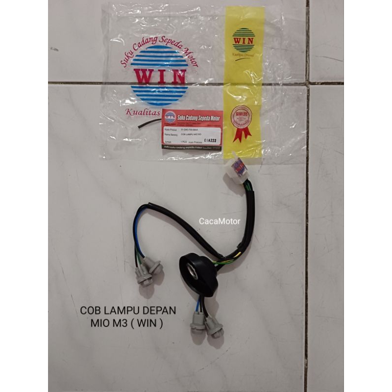 KABEL LAMPU DEPAN MIO M3 ( SOKET/ FITTING LAMPU DEPAN ) ( MERK WIN / TENSHI )
