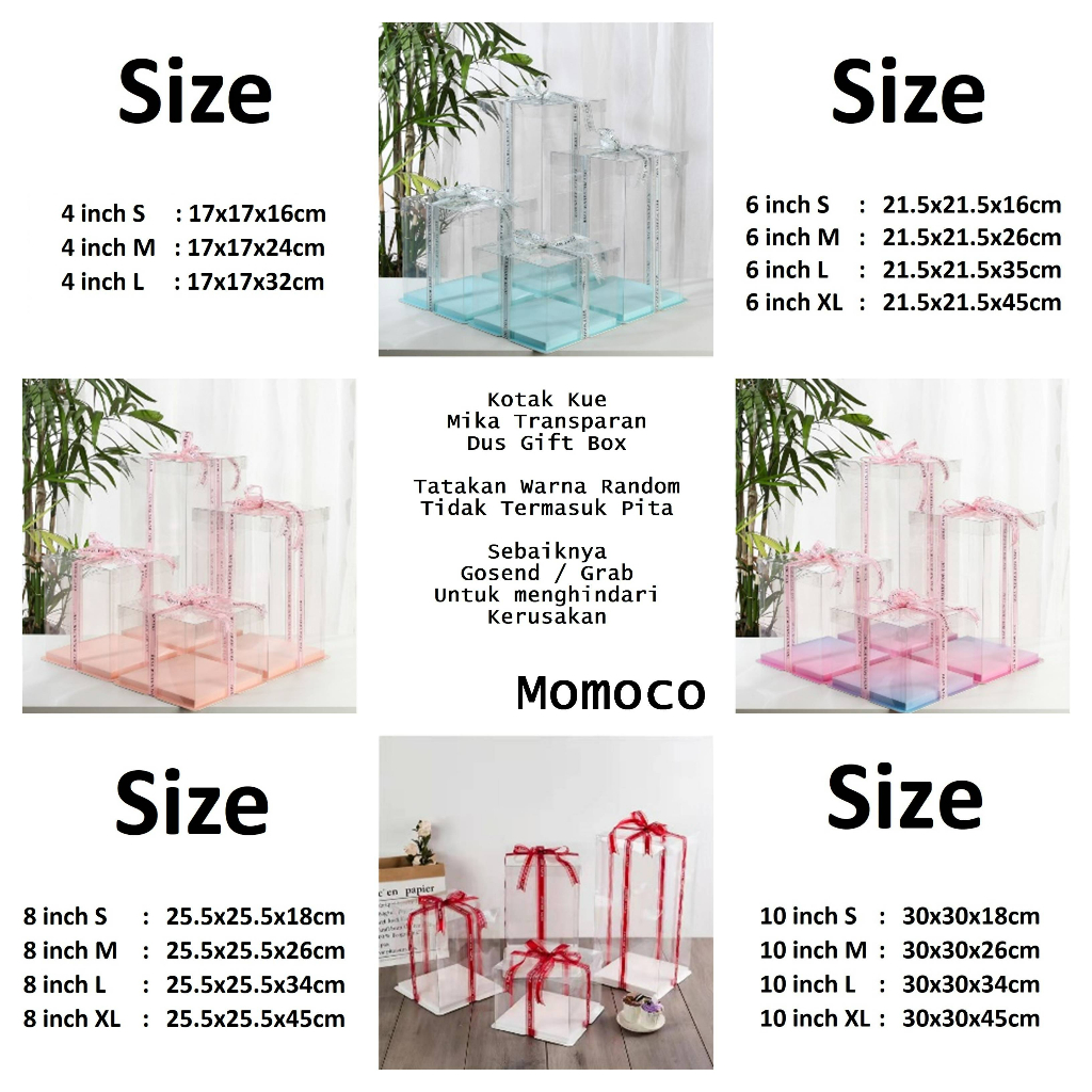 

Kotak Kue Mika Transparan Dus Cake Box Transparan Gift Kotak Kue Tart 17x17 Cm 21x21 Cm 22x22 Cm 25x25 Cm 26x26 Cm 30x30 Cm 32x32 Cm 36x36 Cm 39x39 Cm