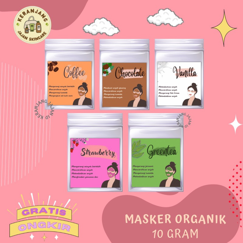 [TERMURAH] Masker Organik travel size By Myskincare.id | 7gram