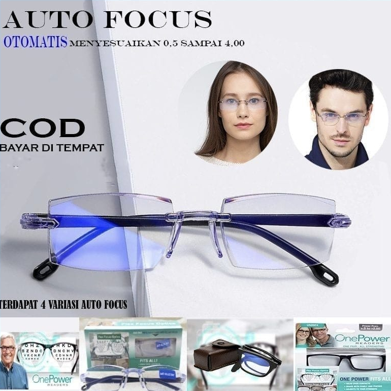 Kacamata Baca Auto Focus / Kacamata Baca Jarak Dekat / Fame Auto Fokus / Anti Blue Ray / Pria & wani