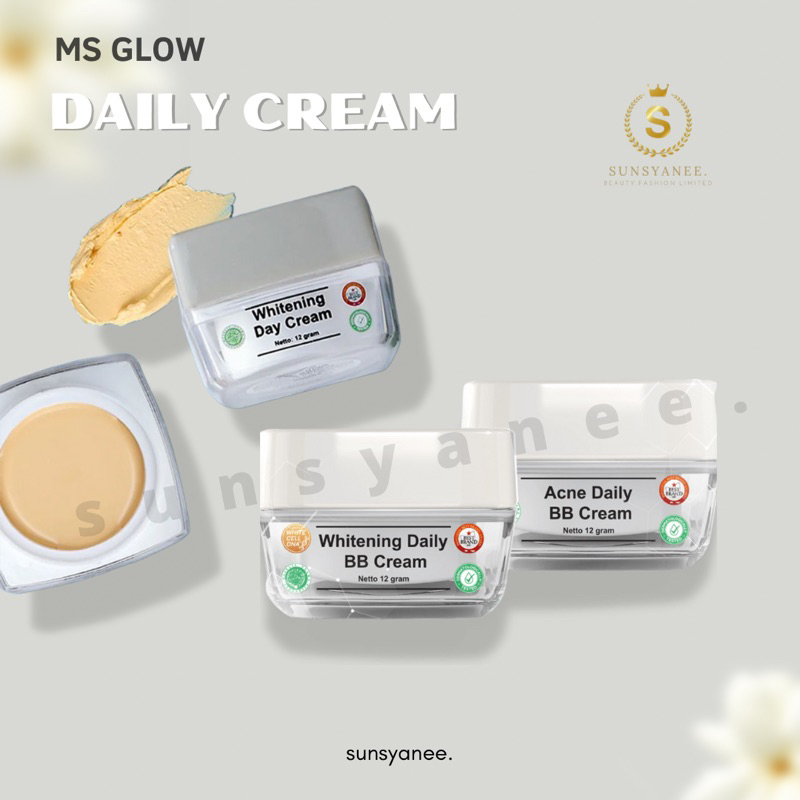 Ms Glow Daily Cream | Krim Siang | Day Cream Bb Cream Acne Bb Cream