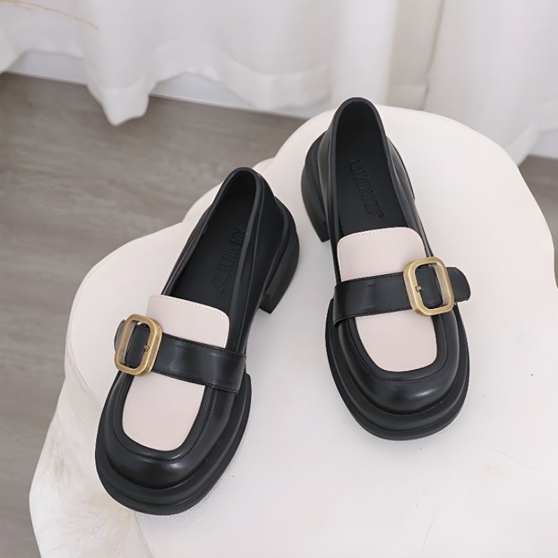 Sepatu Docmart Wanita Maryjanes Hitam Import 1966 Slip On Joan Ootd Remaja Kekinian Bisa Cod