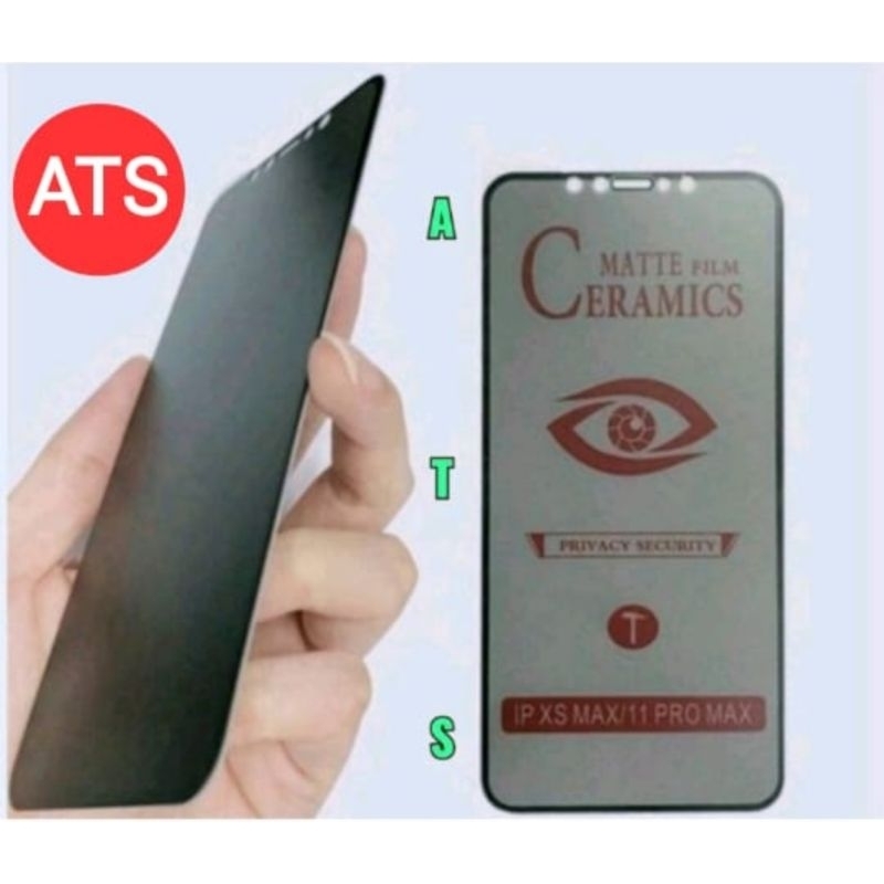 Tempered Glass Anti-Spy Matte Film Ceramic Privacy Anti-Spy Anti-Spy Anti-Spy Pelindung Layar Handphone All Tipe