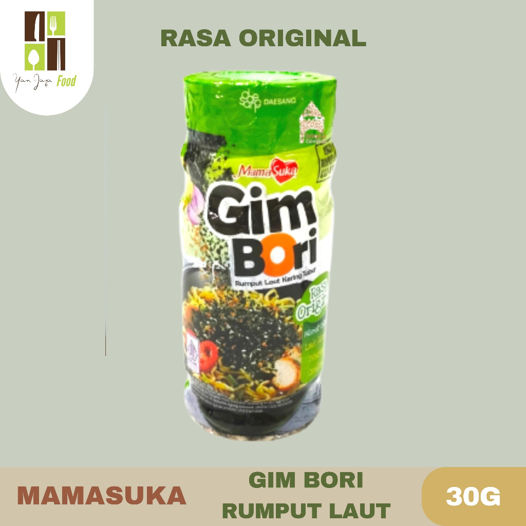 Mamasuka Gim Bori Rumput Laut Tabur Original/Pedas 30g Botol/ Pouch 60g