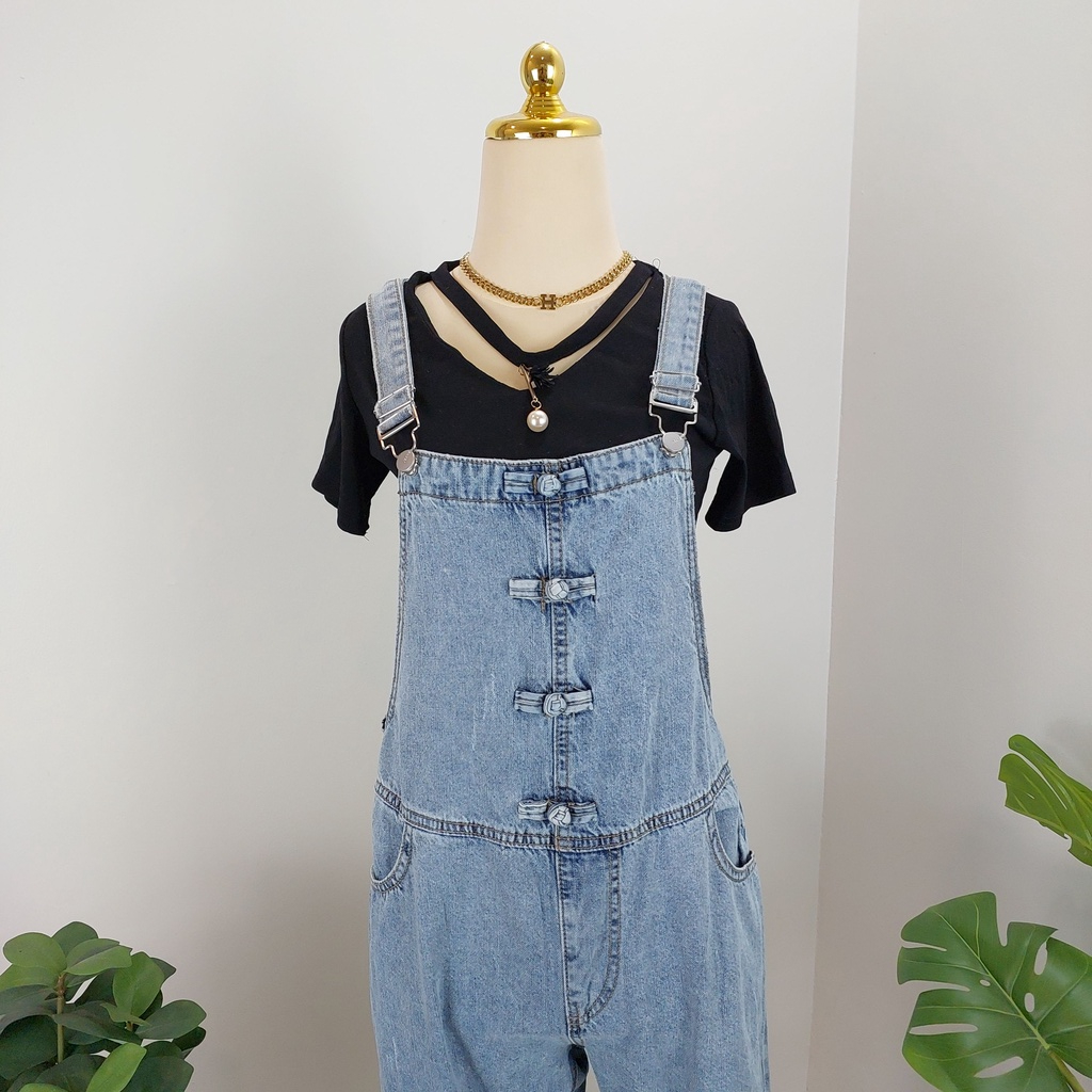 SETELAN JUMPSUIT JEANS INCLUDE INNER IMPORT BANGKOK CODE 8808 NOB