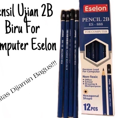 

✨Ready stock di Ballermall✨ - Pensil kayu / 12Pcs Pensil Ujian 2B Eselon / Pensil Eselon Biru For Computer Kualitas Bagus ES-888