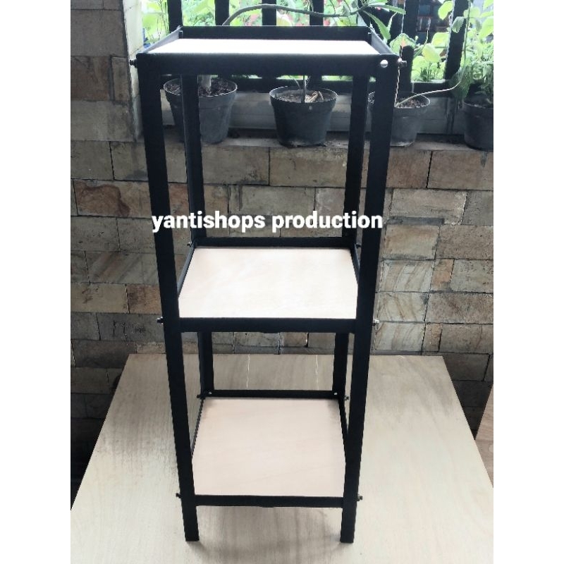 rak aquarium ikan channa kecil / sedang .3 susun T.90 P.40 L.30 besi siku bongkar pasang