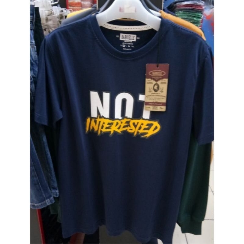 Gabrielle jeans original mens BBHC068C032T Tshirt kaos oblong pria lengan pendek regular navy