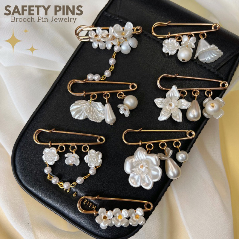 BROS PEARL PINS PENITI SAFETY | BROS MANIK MANIK MUTIARA PUTIH