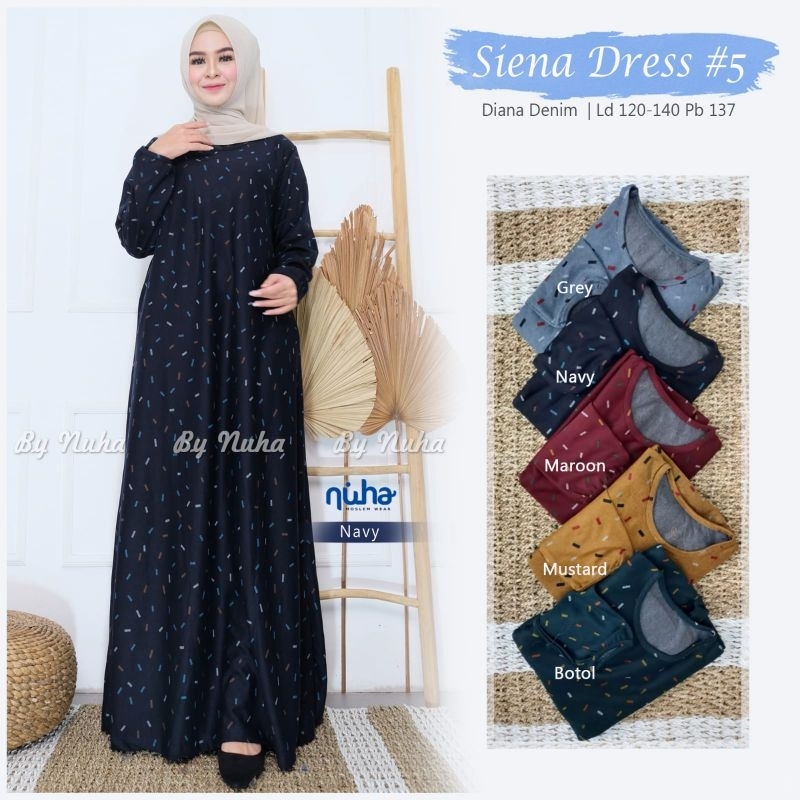 gamis dress jumbo ori nuha kekinian gamis besar ld 120-140 dress gamis ukuran besar