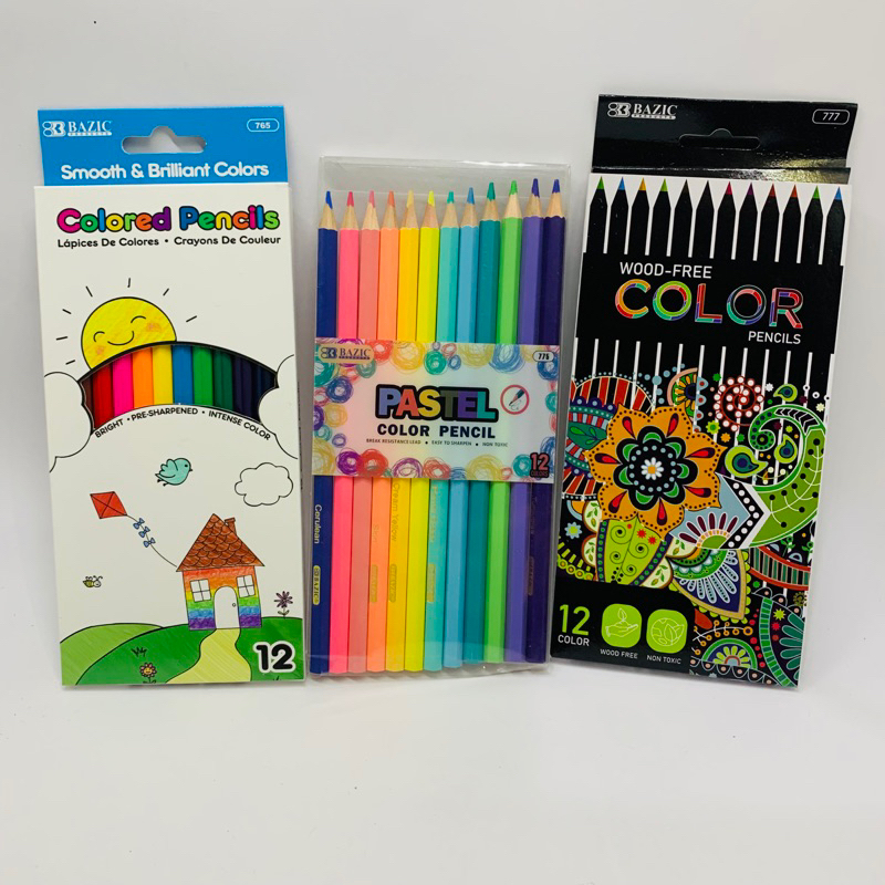 

Pensil Warna Panjang 12 Warna Merk Bazic