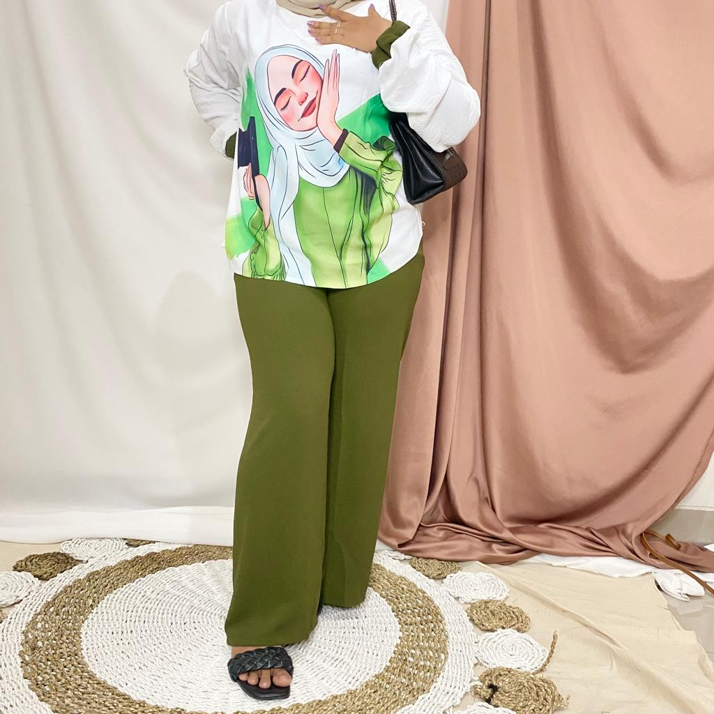 ONESET BLOUSE KARAKTER/SETELAN CRINKLE ALLSIZE PRINTING